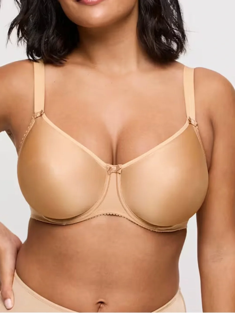 Prima Donna Satin Seamless Full Cup Bra Cognac 40G NWT Minimizer